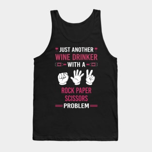 Wine Drinker Rock Paper Scissors Tank Top